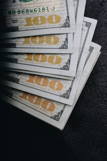 American Dollars Cash Money. One Hundred Dollar Banknotes