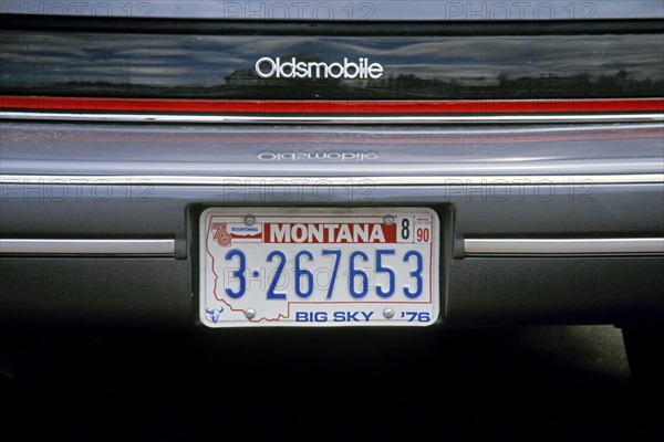 Car licence plate USA