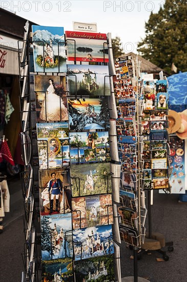 Kiosk with postcard stand