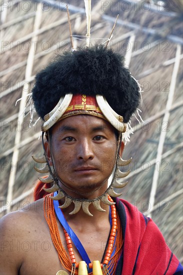 Naga tribesman in traditional dress