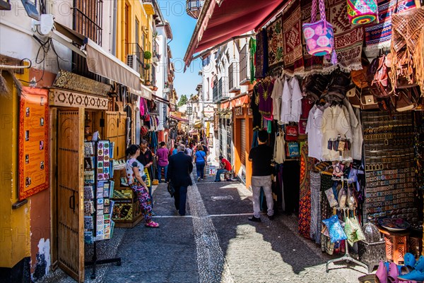 Old town alleys with bazaar