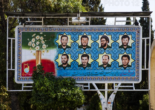 Memorial sign for fallen soldiers of the Iraq war