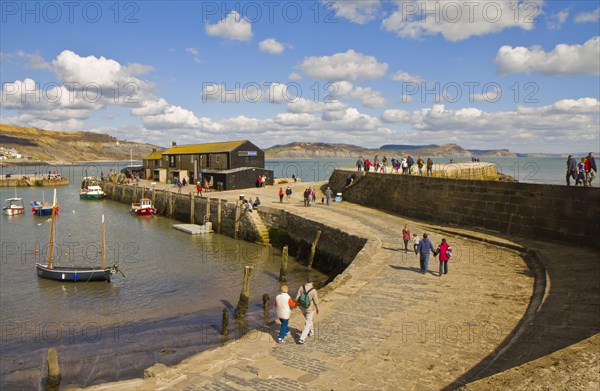 View of small coastal harbour