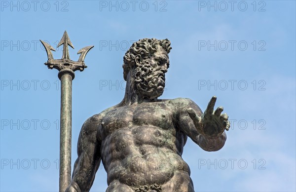 Bronze figure of god Neptune