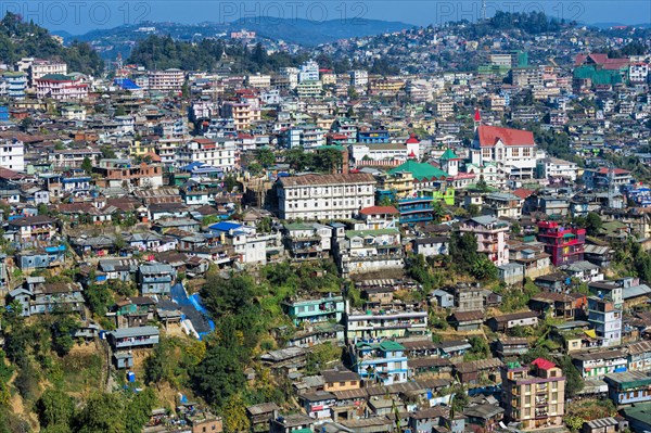 View over the town of Kohima