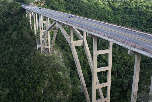 Road bridge over canyon