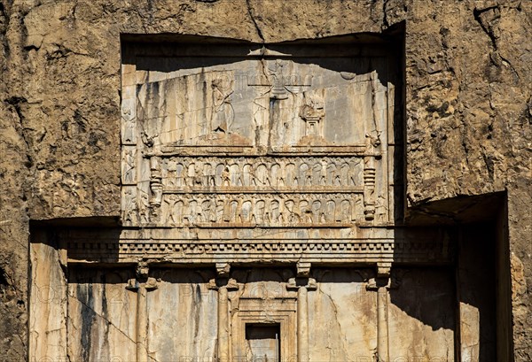 Upper relief from the rock tomb of Xerxes I. Naqsh-e Rostam