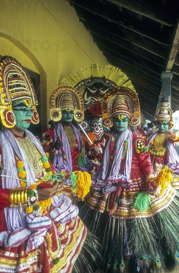 Arjuna Nirittam dancers in Atham festival in Tripunithura prior to Onam