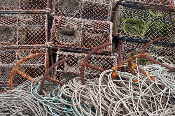 Crab fishing pots