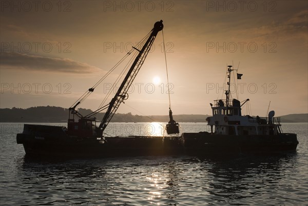 Dredger at work