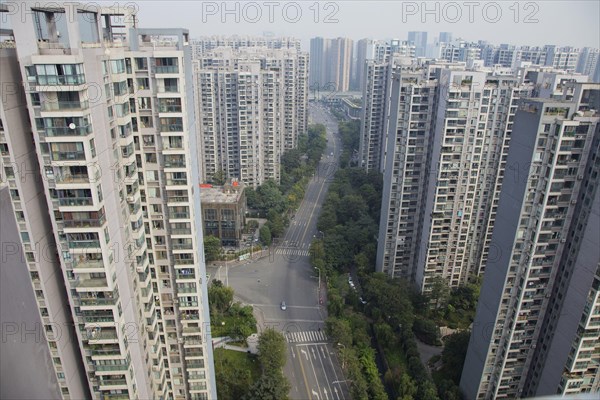 High-rise apartment buildings in the city