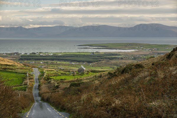 View of road and coastal village