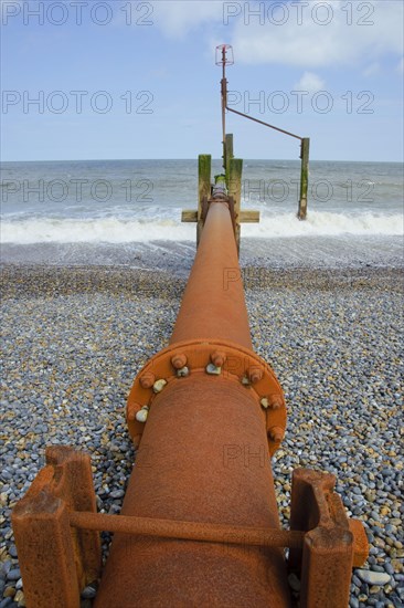 Drain pipe emptying into sea