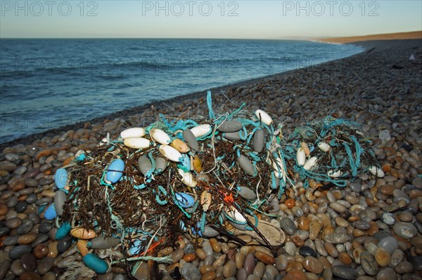 Gill net washed up on beach