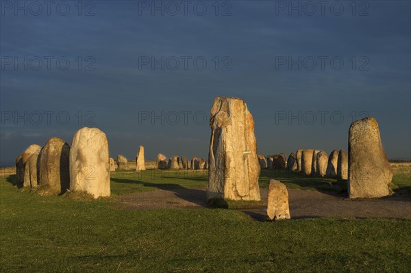 Megalithic Monument Stone Ship at Dawn