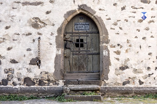 Weathered wooden door