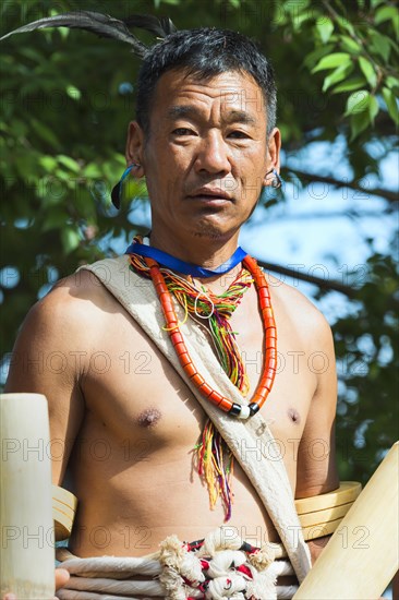 Naga tribesman in traditional dress