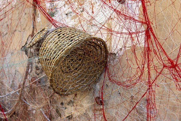 fish trap on display in Castelsardo