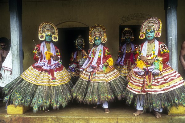 Arjuna Nirittam dancers in Atham festival in Tripunithura prior to Onam