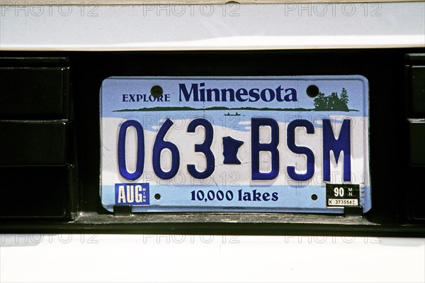 Car licence plates USA