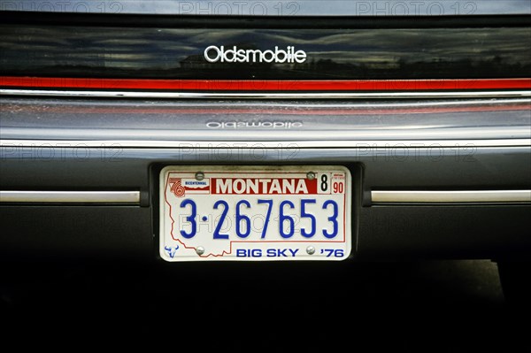 Car licence plate USA