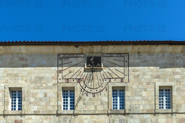 Sundial Saint Robert abbaye of la Chaise Dieu. Haute Loire department. Auvergne Rhone Alpes. France