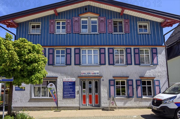 Colourful wooden facade