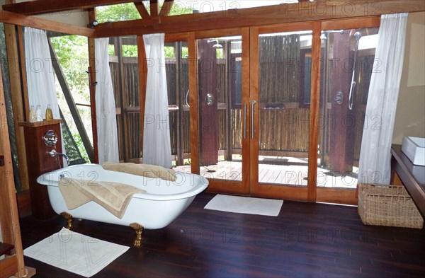 Interior of the bathroom of the Safari Lodge