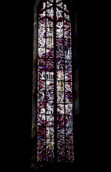 Window of Temptation by Klaus Wallner in Ulm Cathedral