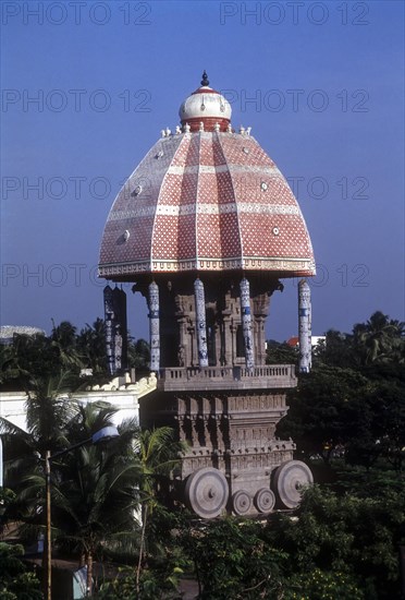 Stone chariot in Valluvar Kottam in Chennai