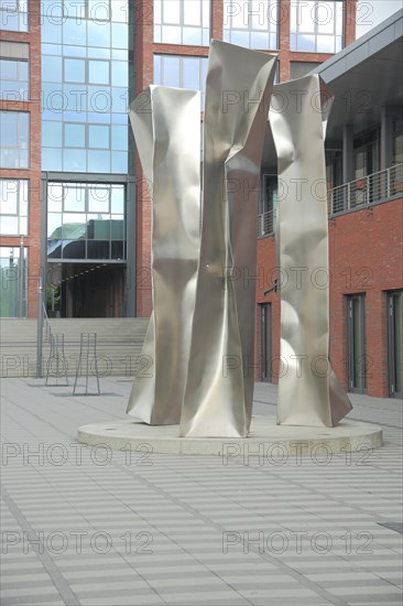 Sculpture Three Graces by Ewerdt Hilgemann 2011 at Messer-Platz in Bad Soden