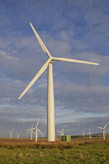 Wind turbines on Moorland wind farm