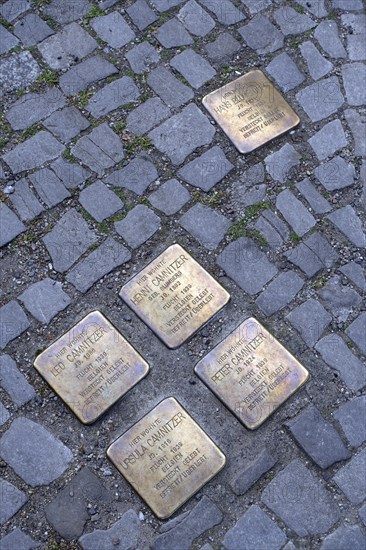 Stolpersteine in memory of Jews who fled to Belgium and survived