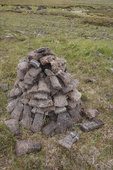 Peat digging stack