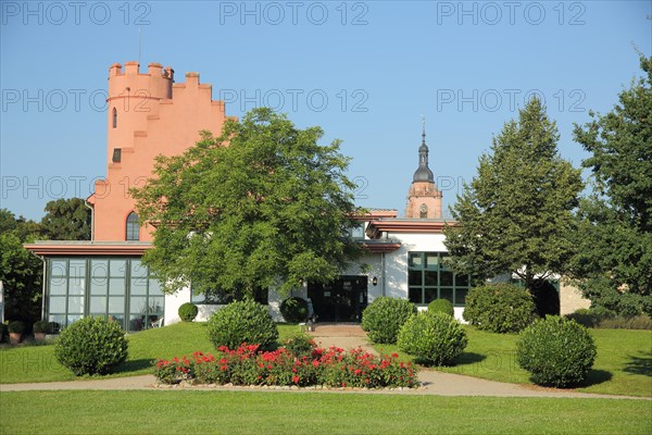 View of Crass Castle and St. Peter and Paul Church in Eltville