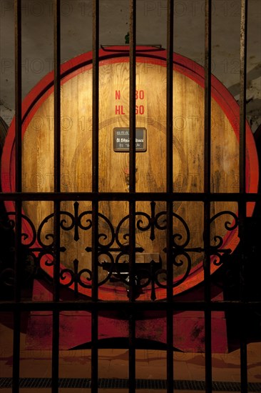 Barrels of Chianti red wine