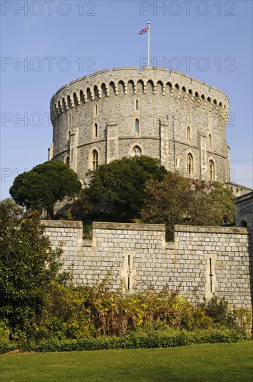 View of the medieval keep on the motte