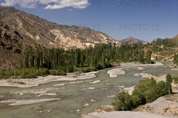 View of unspoilt river valley in area currently being heavily dammed