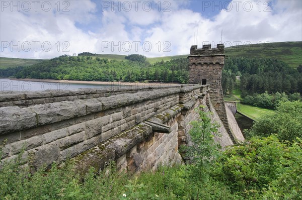View of dam on river