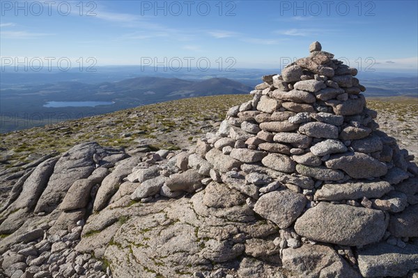 Cairn on mountain summit