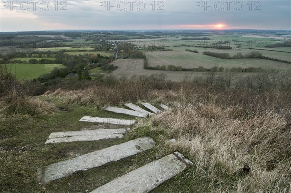 Steps leading from The Devil's Kneading Trough at sunset