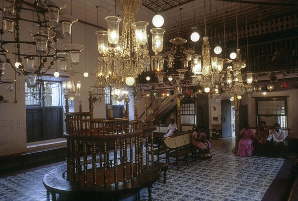 The Pardesi Synagogue in the jewish suburb of mattancherry in cochin