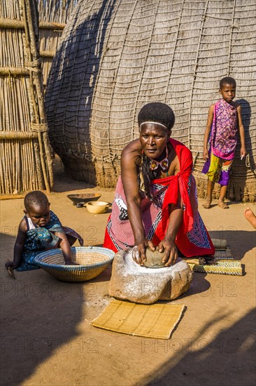 Traditional customs in real African village