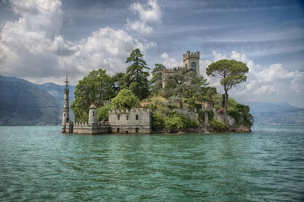 View of the castle on the lake island
