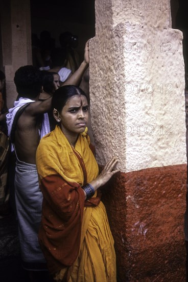 Hindu- Vaishnavite woman at Udupi near Mangalore