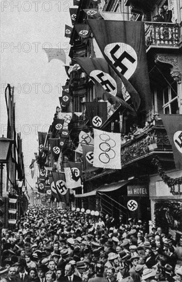 Crowds in the main streets