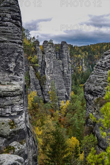 Basteiblick to the rock formation Grosse Gans