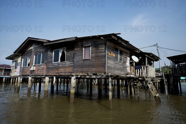 Hut on stilts in the river