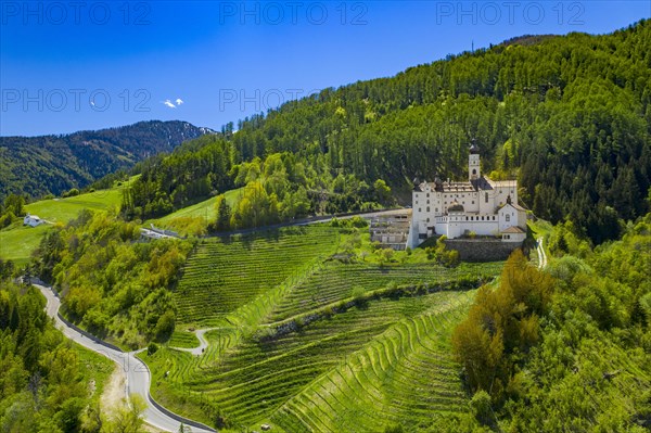 View of Abbazia di Monte Maria Val Venosta Burgusio