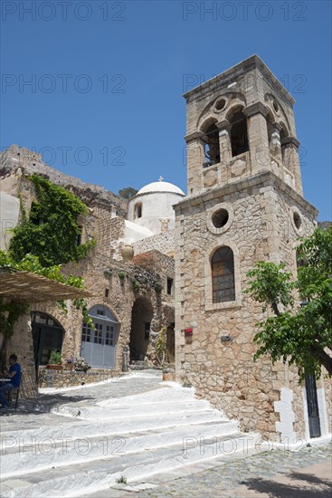 Bell tower of the Byzantine Greek Orthodox Church of Christos Elkomenos